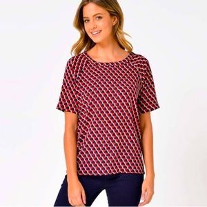 Noisy May Lulu Short Sleeve Printed Top Size Small
